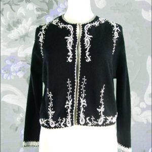 1950s Dressy beaded sweater jacket